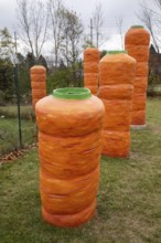 Ann Arbor, Michigan - Large concrete carrots are planted outside the headquarters of Food Gatherers