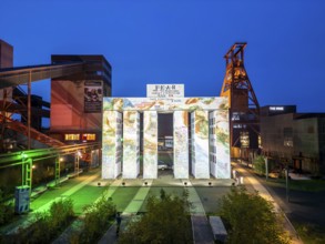 Temporary art installation Global Gate at the UNESCO World Heritage Site Zeche Zollverein,