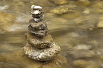 Cairn, Oybach, Oytal, Allgäu, Bavaria, Germany, Europe