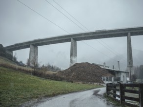 Brenner motorway bridge, Wipptal, Tyrol, Austria, Europe