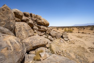 Hills with round smooth rocks, Damaraland, Kunene, Namibia, Africa