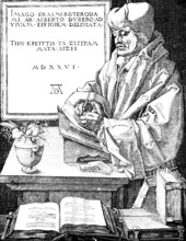 Erasmus of Rotterdam, after A. Dürer 1526, portrait, universal scholar, humanist, European