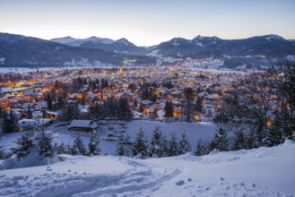 Winter in Oberstdorf, Oberallgäu, Allgäu Alps, Allgäu, Bavaria, Germany, Europe