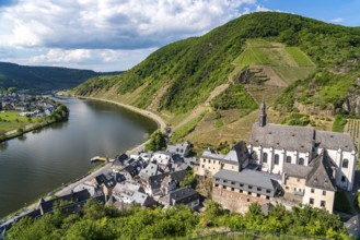 View of Beilstein and the Moselle from Metternich Castle, Rhineland-Palatinate, Germany, Europe