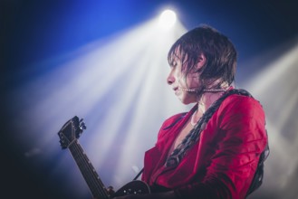 Sebastian Danzig, guitarist of Palaye Royale live on Death Or Glory EU/UK Tour 2024 at Astra