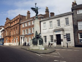 War memorial, Lewes town centre, East Sussex, England, United Kingdom, Europe