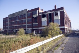 Derelict former dock office buildings, Albert Dock, Hull, Yorkshire, England, United Kingdom,