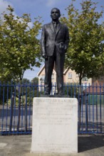 Sir Alf Ramsey statue, Ipswich, Suffolk, England, United Kingdom, Europe