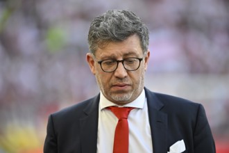 President Claus Vogt VfB Stuttgart, portrait, sad, thoughtful, MHPArena, MHP Arena Stuttgart,