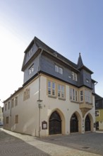 Late Gothic town hall with bay window, Meisenheim, Rhineland-Palatinate, Germany, Europe