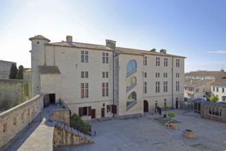 Museum on the historic city wall, Aigues-Mortes, Gard, Camargue, Provence, France, Europe