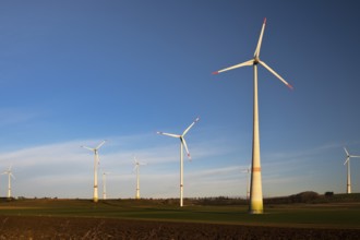 Wind turbines, wind farm, Bad Wünnenberg, Paderborn plateau, North Rhine-Westphalia, Germany,