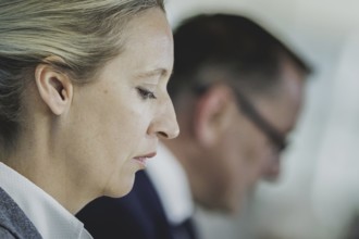 (L-R) Alice Weidel, Federal Chairwoman of the AfD (Alternative for Germany), and Tino Chrupalla,