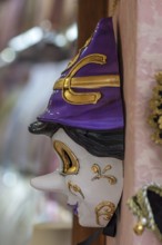 Pinocchio mask at a shop, Burano, Veneto, Italy, Europe