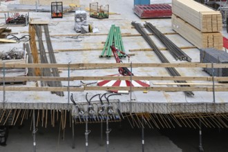 Large construction site for floor formwork