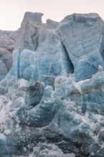 Ice formations, glacier edge of Monacobreen, Liefdefjord, Woodfjord area, Spitsbergen Island,