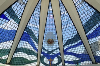 Stained glass ceiling, Roman Cathedral of Brasilia or Metropolitan Cathedral of Our Lady of