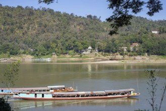 View over the Mekong at Luang Prabang, Luang Prabang province, Laos, Asia