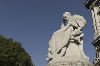 Statue of Licinio Crasso at the Palazzo di Giustizia, Palace of Justice, Prati district on the