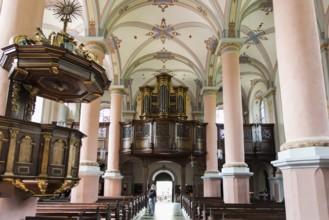 Interior view, Carmelite monastery, Beilstein, Moselle, Rhineland-Palatinate, Germany, Europe