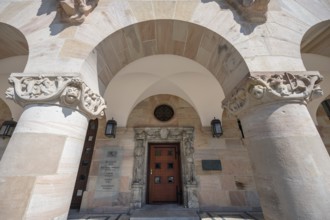 Side entrance of the court building, built between 1909 and 1916 in the neo-Renaissance style,