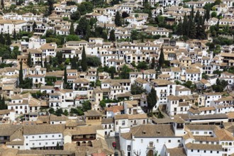 City view, sea of houses from above, Granada, Andalusia, Spain, Europe