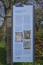 Information board about the history of the Jewish cemetery in Hagenach, Hagenbach, Upper Franconia,