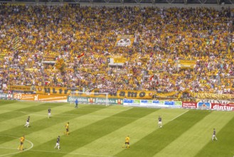 Fanblocks of the Ultras, Glücksgas-Stadion, Dynamo Dresden football stadium, Dresden, Saxony,