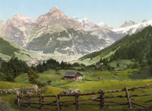 Engelbergertal, Arnialp, Bernese Oberland, Switzerland, Historic, digitally restored reproduction