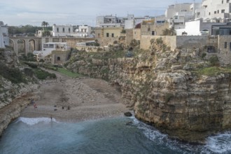 View of the Llama Monachile bay, Polignano a Mare, Apulia, Italy, Europe