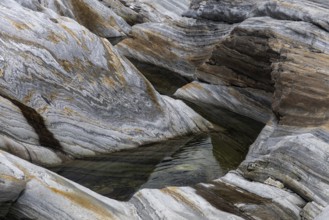 Rocks, rock structures, Verzasca River, near Lavertezzo, Verzasca Valley, Valle Verzasca, Canton