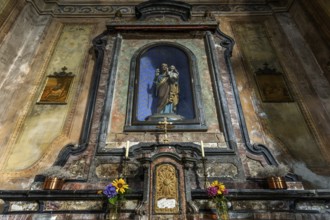 Parish church of Sant'Anna, 1747-1753, interior view, mountain village of Rasa, Centovalli, Canton