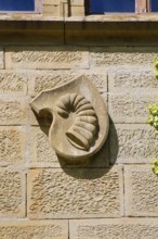 Coat of arms, stone plaque, relief, Varbüler Castle, Hemmingen Castle, former seat of the barons of