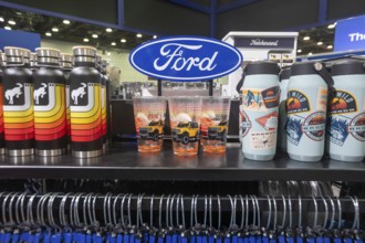 Detroit, Michigan USA - 10 January 2025 - Ford sells souvenirs at the 2025 Detroit Auto Show