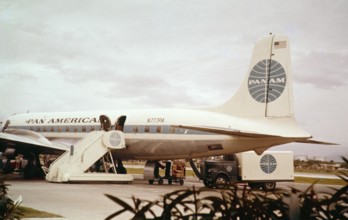 Pan American Airways N777PA Douglas DC 7B Clipper Jupiter Rex served from 1955 1964 here in Merida,