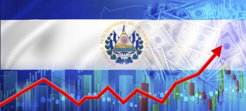 Financial growth of El Salvador, economic recovery concept. Growth of the economy of El Salvador on