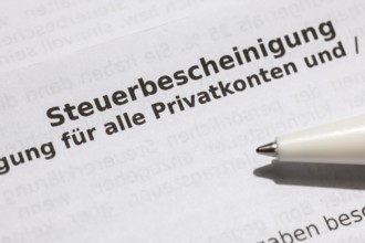 Tax certificate, private accounts, biros, Germany, Europe