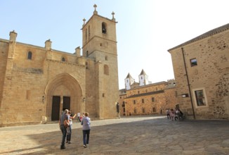 Concatedral and Plaza de Santa Maria, medieval old town, Caceres, Extremadura, Spain, Europe