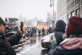 Street blockades in the centre of Berlin, taken during the farmers' protests in Berlin, 15.01.2024