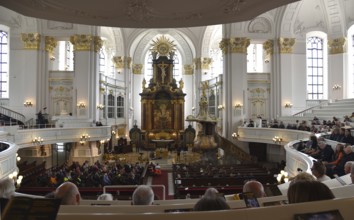 Europe, Germany, Hanseatic City of Hamburg, City, St. Michael's Church, Ludwig-Erhard-Straße,