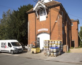 Stonehenge Ales brewery, Netheravon, Wiltshire, England, UK in old electrical power plant building