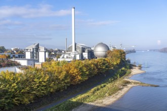 Municipal sewage treatment plant on Salierweg in the north of Bonn, directly on the Rhine, treats