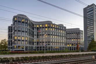 The headquarters of the logistics service provider DB Schenker AG, on Kruppstrasse, at the main