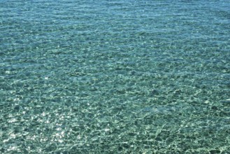 Water surface with waves at the Mediterranean Sea, Région Provence-Alpes-Côte d'Azur, France,