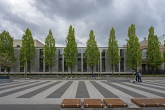 Trees in front of the Germanic National Museum, Nuremberg