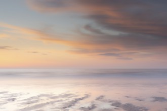 Evening atmosphere at the North Sea, Zeeland, Netherlands