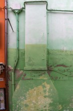 Fireplace in green colours, Burano, Venice, Italy, Europe