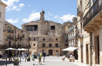 Plaza Mayor in the historic centre of Sepulveda, province of Segovia, Castile and Leon, Spain,