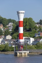 Lighthouse, houses, hill, Blankenese, Hamburg, Germany, Europe