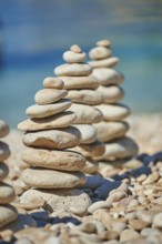 Stones at the coast of the sea, Cres, Croatia, Europe